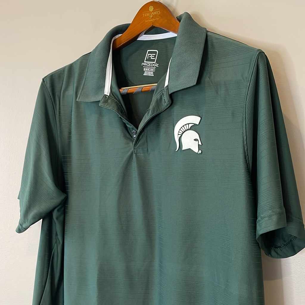 Like-New Michigan State University Msu Spartans Polo, Men’s Xl